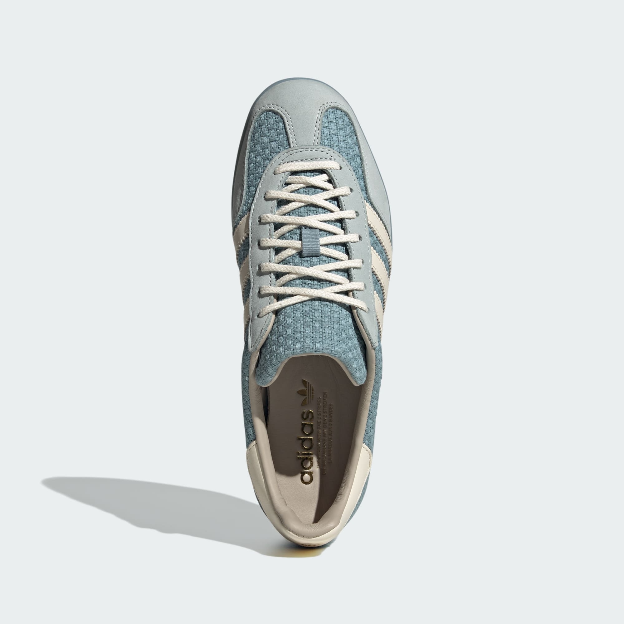 [JR8852] MENS ADIDAS GAZELLE INDOOR 'COTTON WEAVE PACK - LIGHT BLUE'