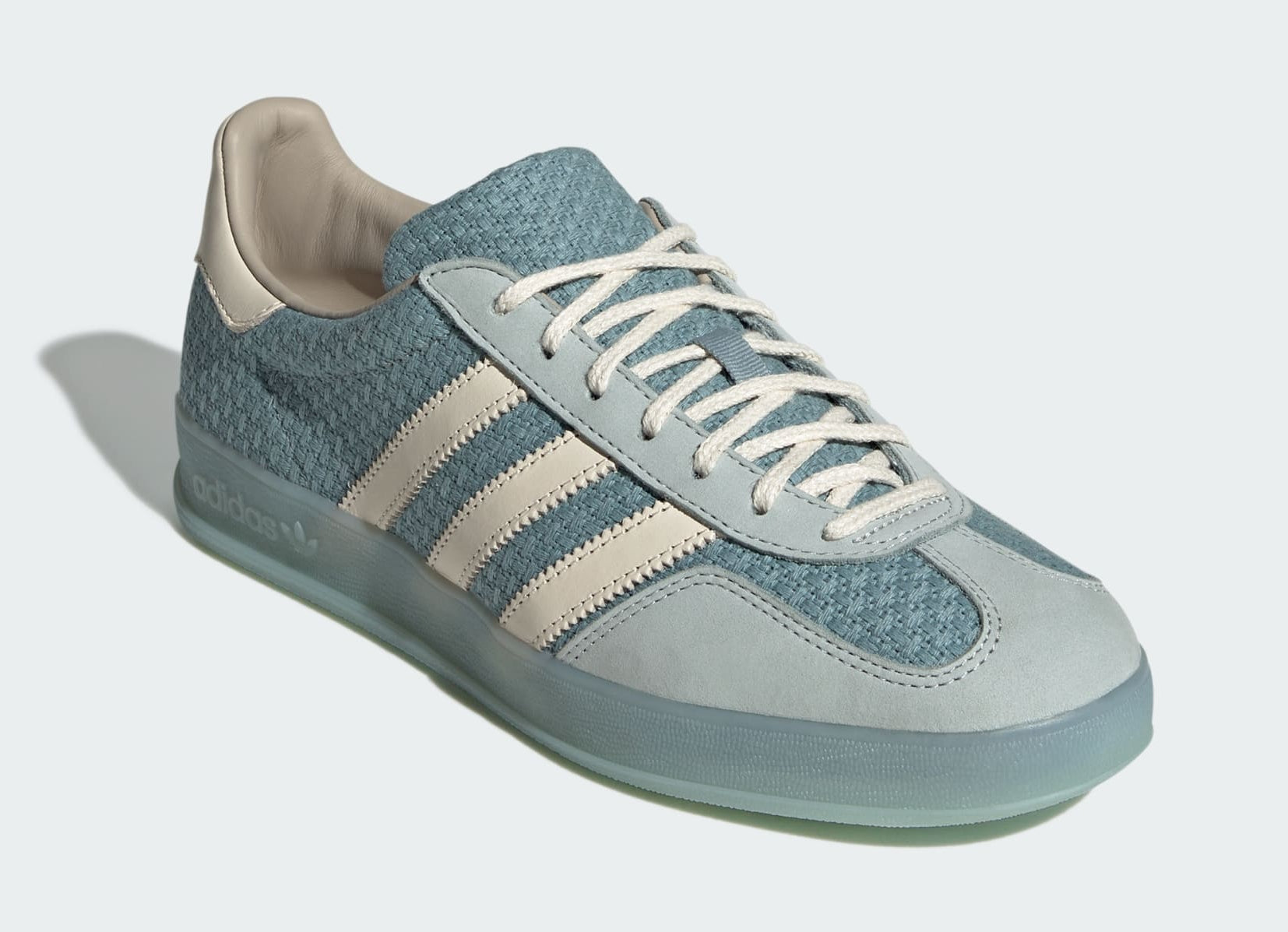 [JR8852] MENS ADIDAS GAZELLE INDOOR 'COTTON WEAVE PACK - LIGHT BLUE'
