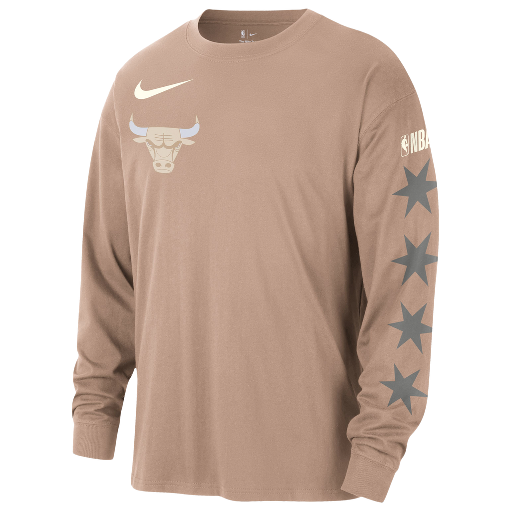 [HJ2548-200] MENS NIKE NBA BULLS MAX 90 COURTSIDE LONG SLEEVE T-SHIRT CITY EDITION