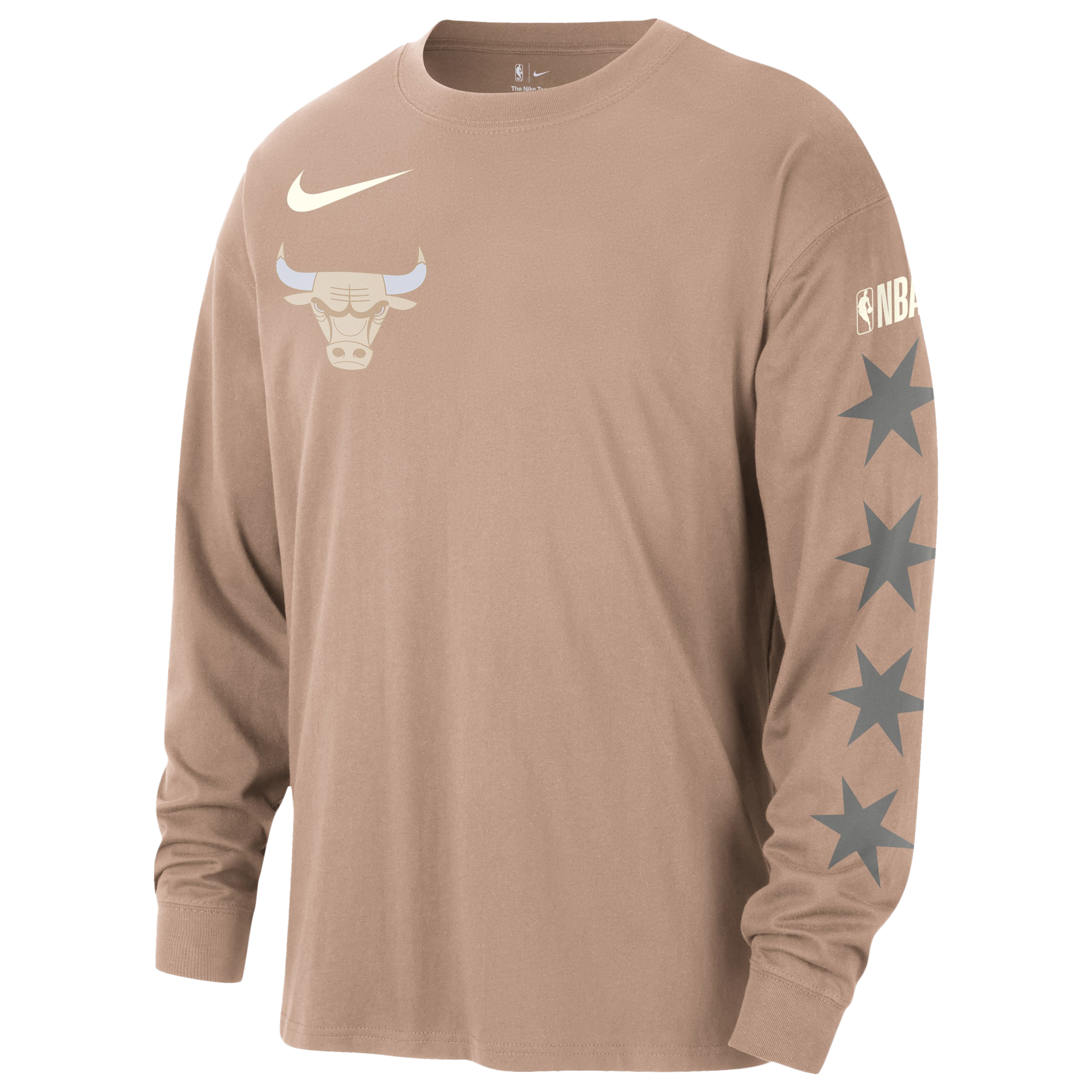 [HJ2548-200] MENS NIKE NBA BULLS MAX 90 COURTSIDE LONG SLEEVE T-SHIRT CITY EDITION