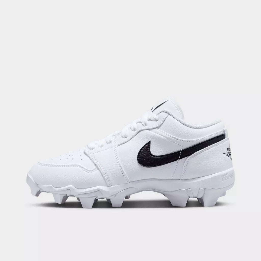 [HF6885-100] GRADE SCHOOL AIR JORDAN RETRO 1 LOW CLEAT 'WHITE BLACK'