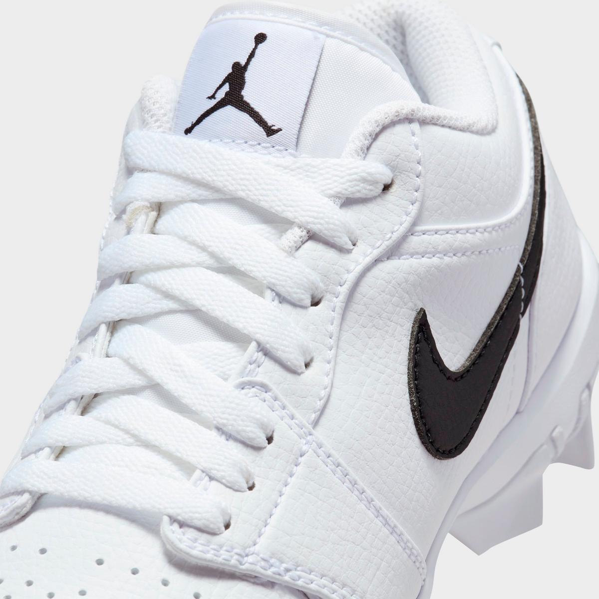 [HF6885-100] GRADE SCHOOL AIR JORDAN RETRO 1 LOW CLEAT 'WHITE BLACK'
