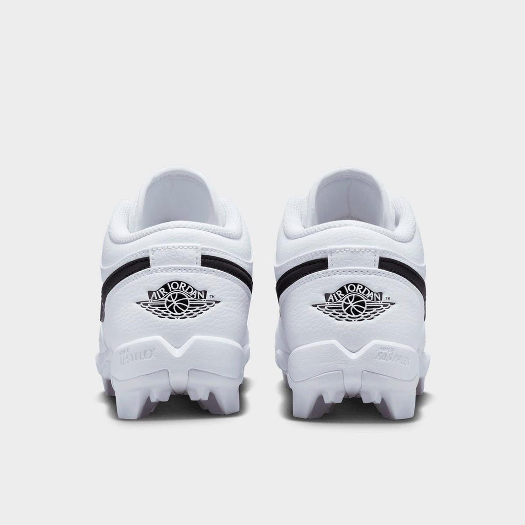 [HF6885-100] GRADE SCHOOL AIR JORDAN RETRO 1 LOW CLEAT 'WHITE BLACK'