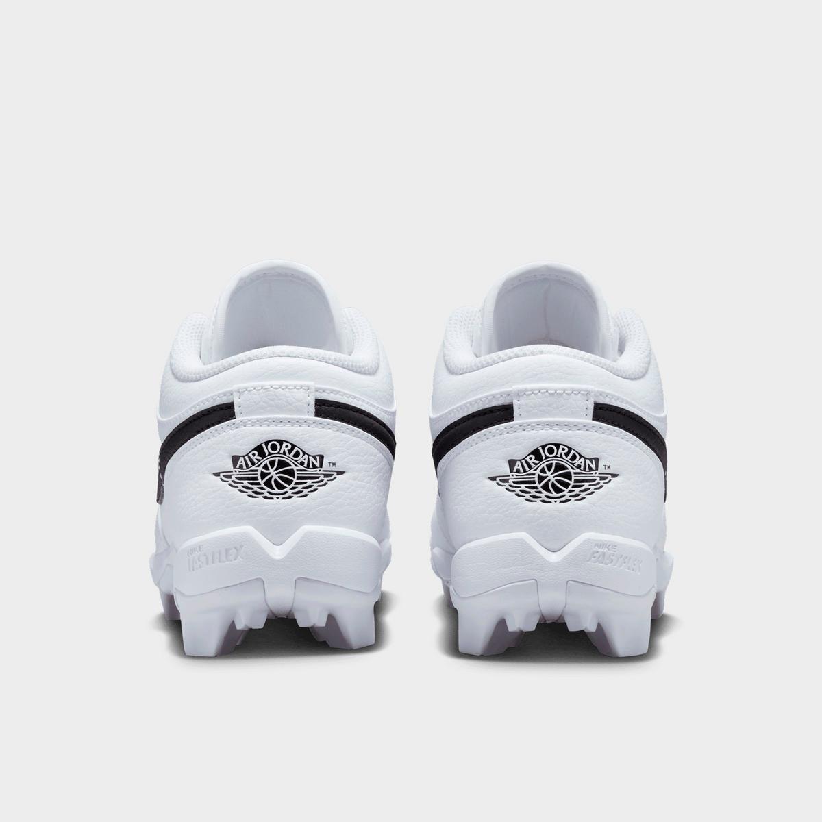 [HF6885-100] GRADE SCHOOL AIR JORDAN RETRO 1 LOW CLEAT 'WHITE BLACK'