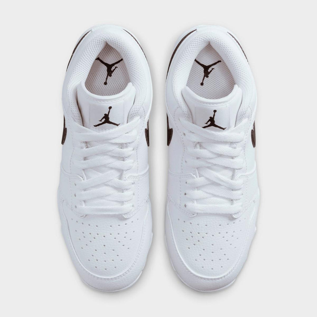[HF6885-100] GRADE SCHOOL AIR JORDAN RETRO 1 LOW CLEAT 'WHITE BLACK'