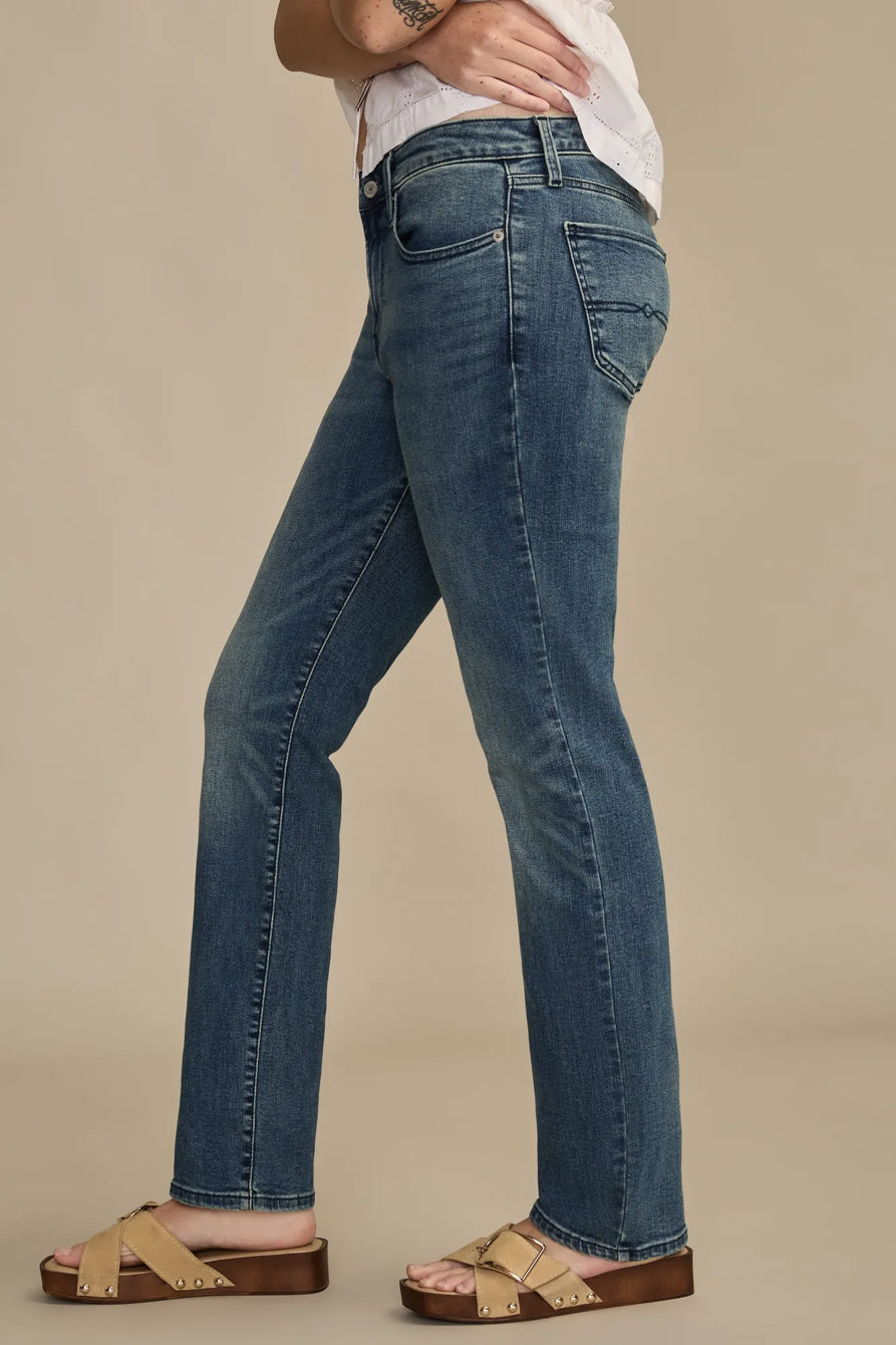 [124872-420] WOMENS LUCKY BRAND HIGH RISE CURVY STRAIGHT - GEMINI