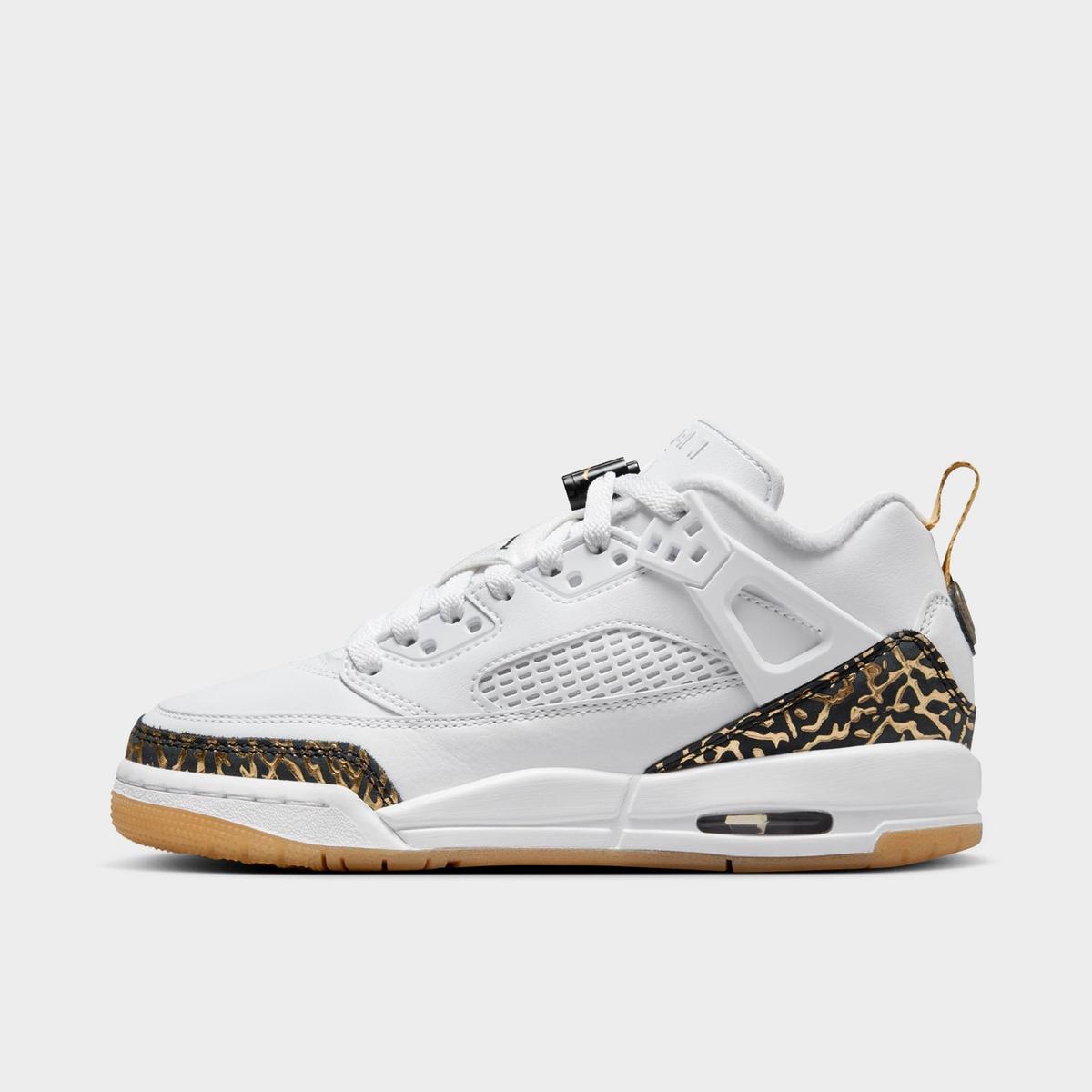 [HJ9022-100] GRADE SCHOOL AIR JORDAN SPIZIKE LOW 'WHITE METALLIC GOLD SAIL BLACK'