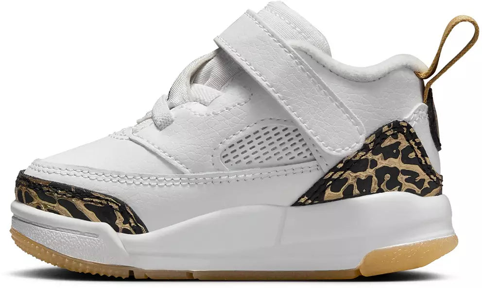 [HJ9965-100] TODDLERS AIR JORDAN SPIZIKE LOW 'WHITE METALLIC GOLD SAIL BLACK'