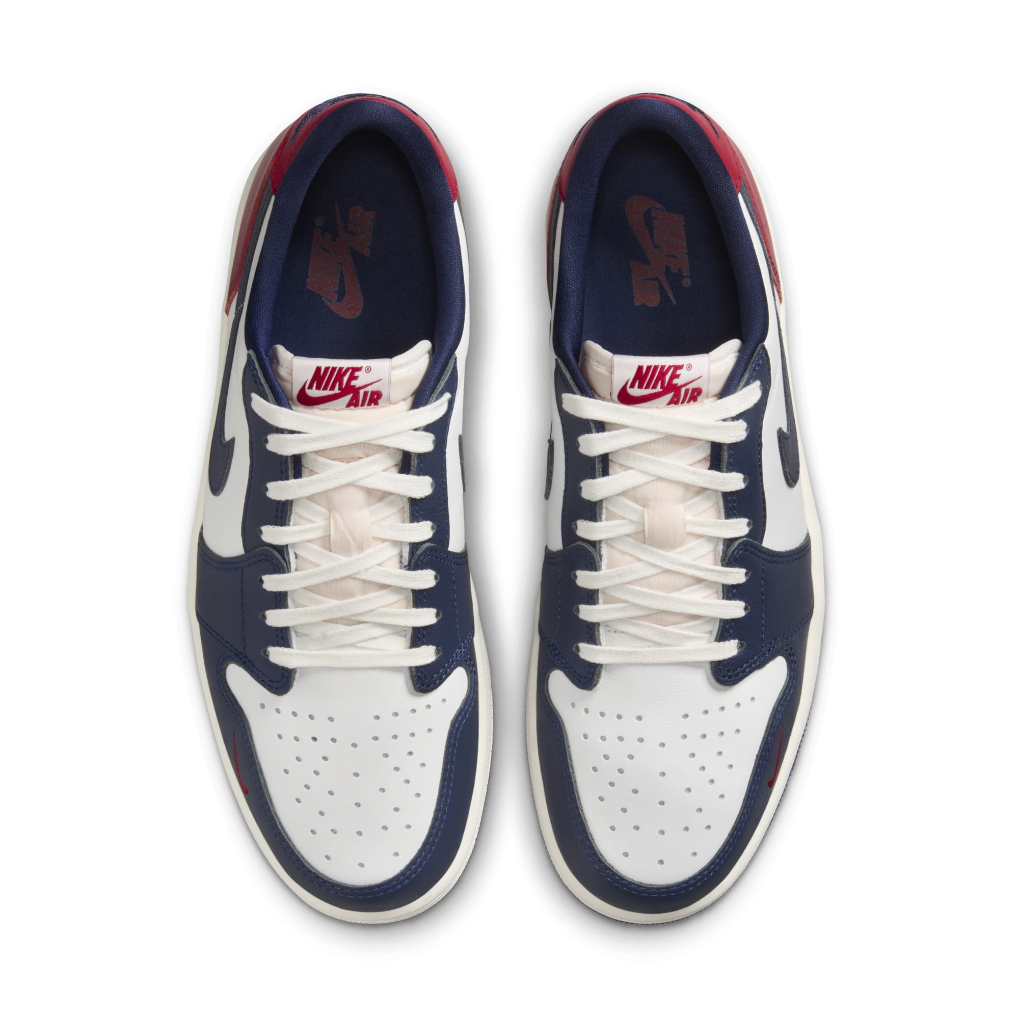 [HQ2993-100] MENS AIR JORDAN RETRO 1 LOW 'GYM RED & MIDNIGHT NAVY'