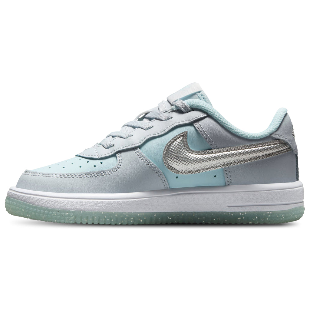 [HQ3251-043] PRESCHOOL NIKE AIR FORCE 1 LOW EASYON 'PURE PLATINUM GLACIER BLUE'