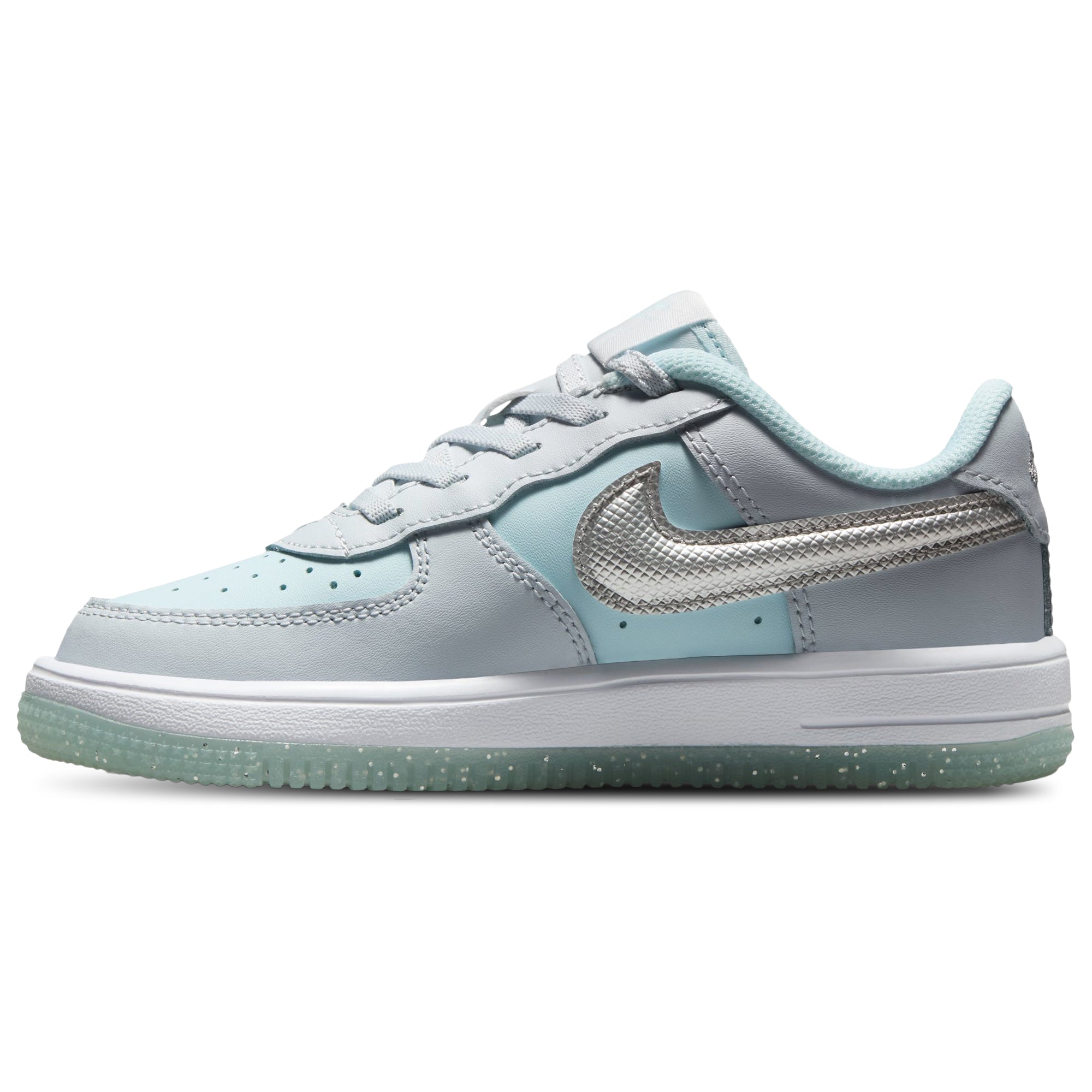 [HQ3251-043] PRESCHOOL NIKE AIR FORCE 1 LOW EASYON 'PURE PLATINUM GLACIER BLUE'