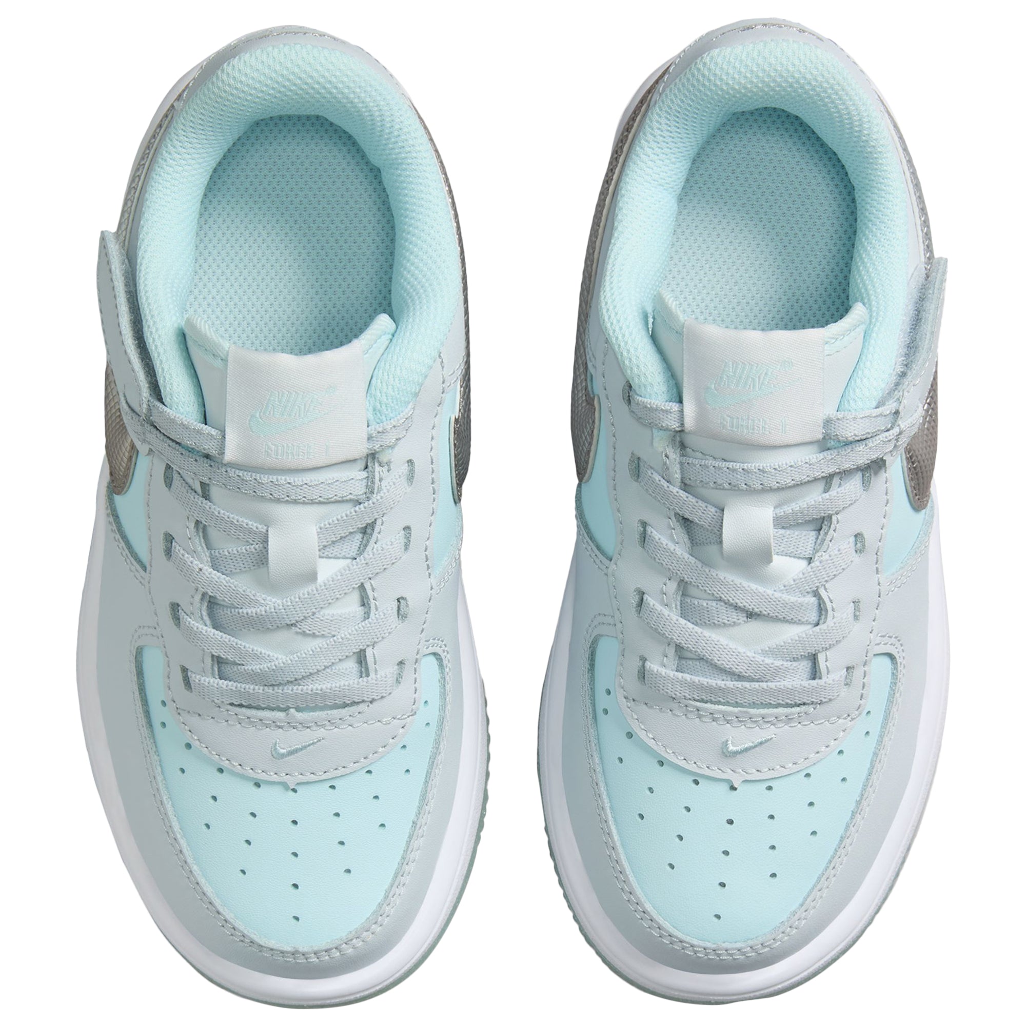 [HQ3251-043] PRESCHOOL NIKE AIR FORCE 1 LOW EASYON 'PURE PLATINUM GLACIER BLUE'