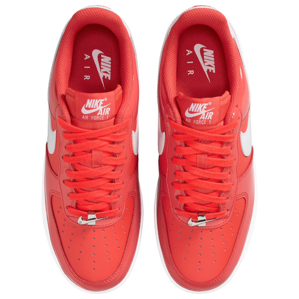 [IR5450-600] MENS NIKE AIR FORCE 1 '07 'PATENT LIGHT CRIMSON WHITE'