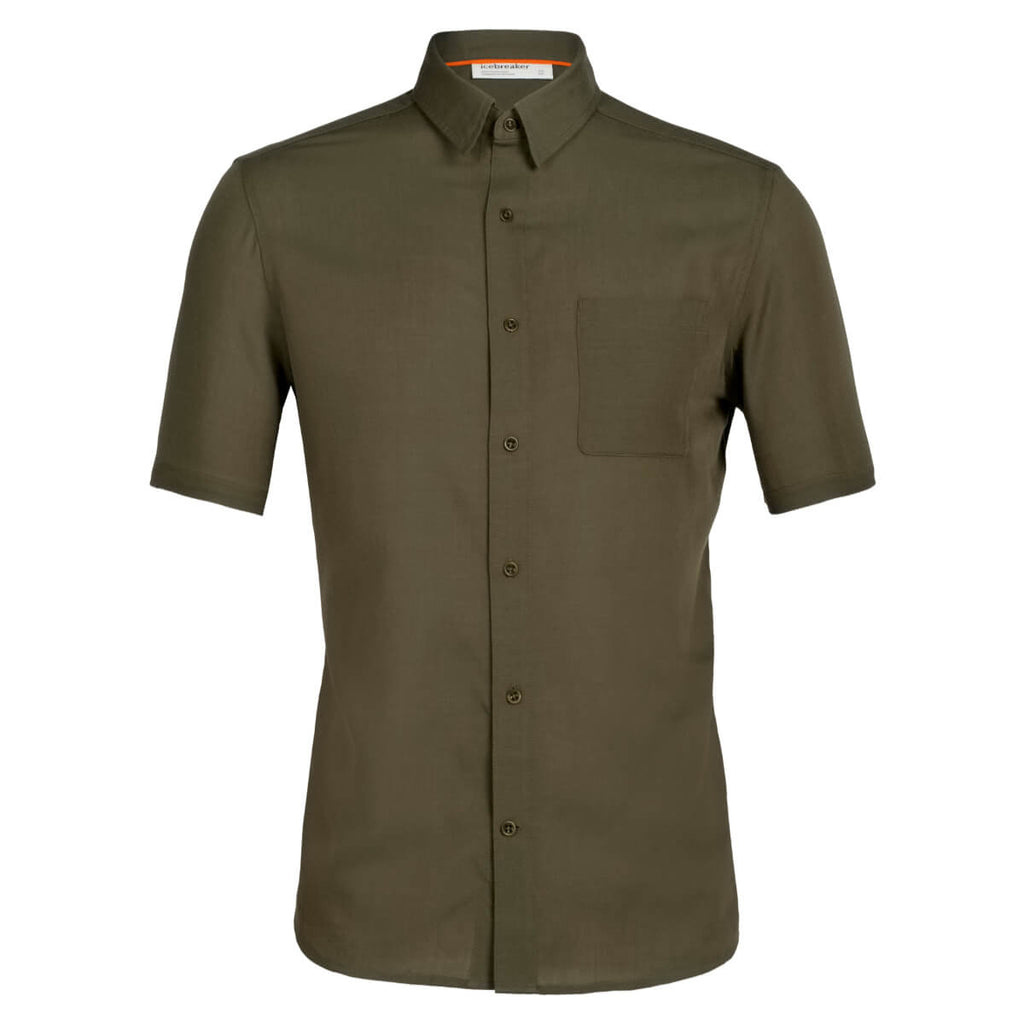 [IB0A56EG069] MENS ICEBREAKER MERINO STEVESTON SHORT SLEEVE BUTTON DOWN SHIRT