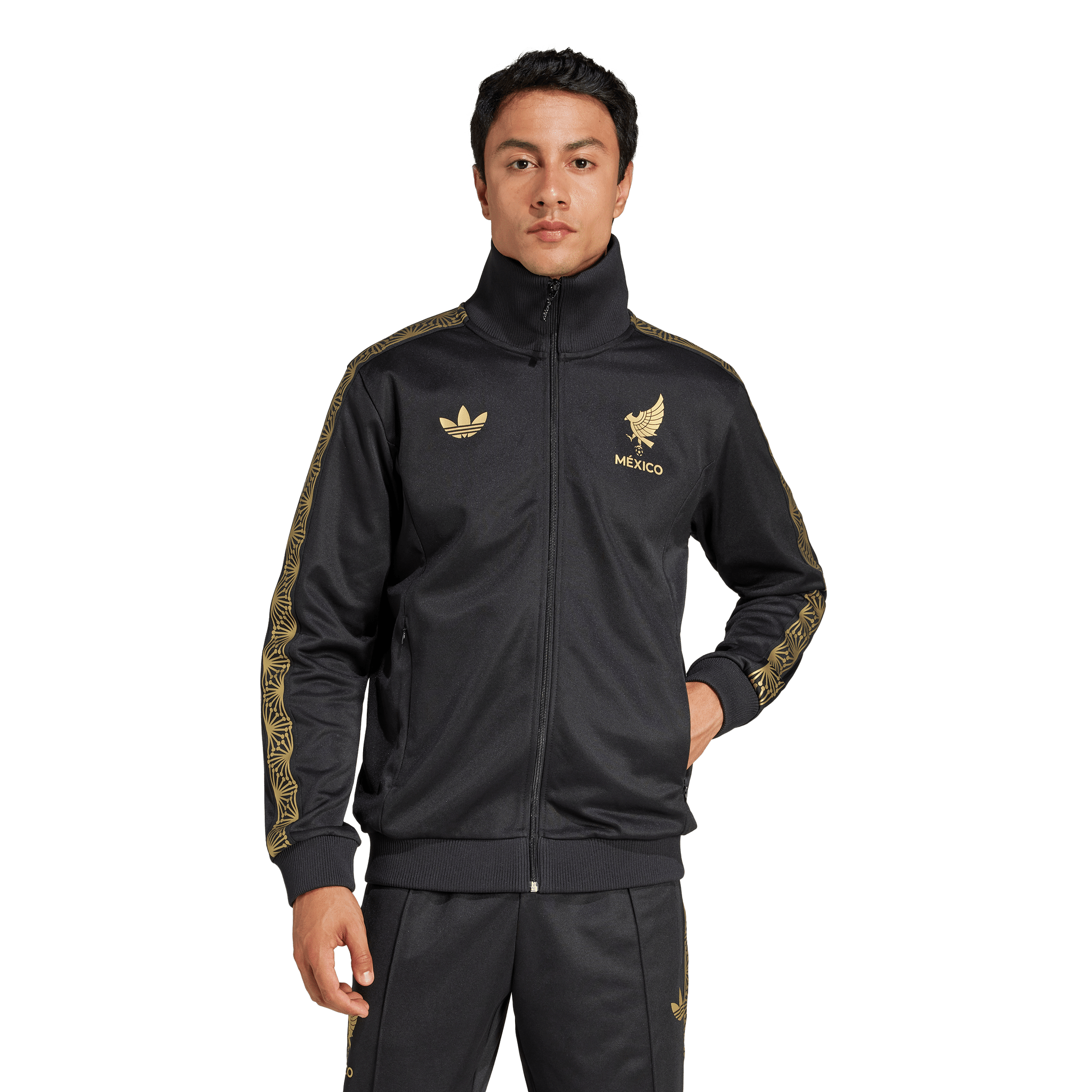 [JE5335] MENS ADIDAS FMF MEXICO JERSEY GOLD TEAM JACKET