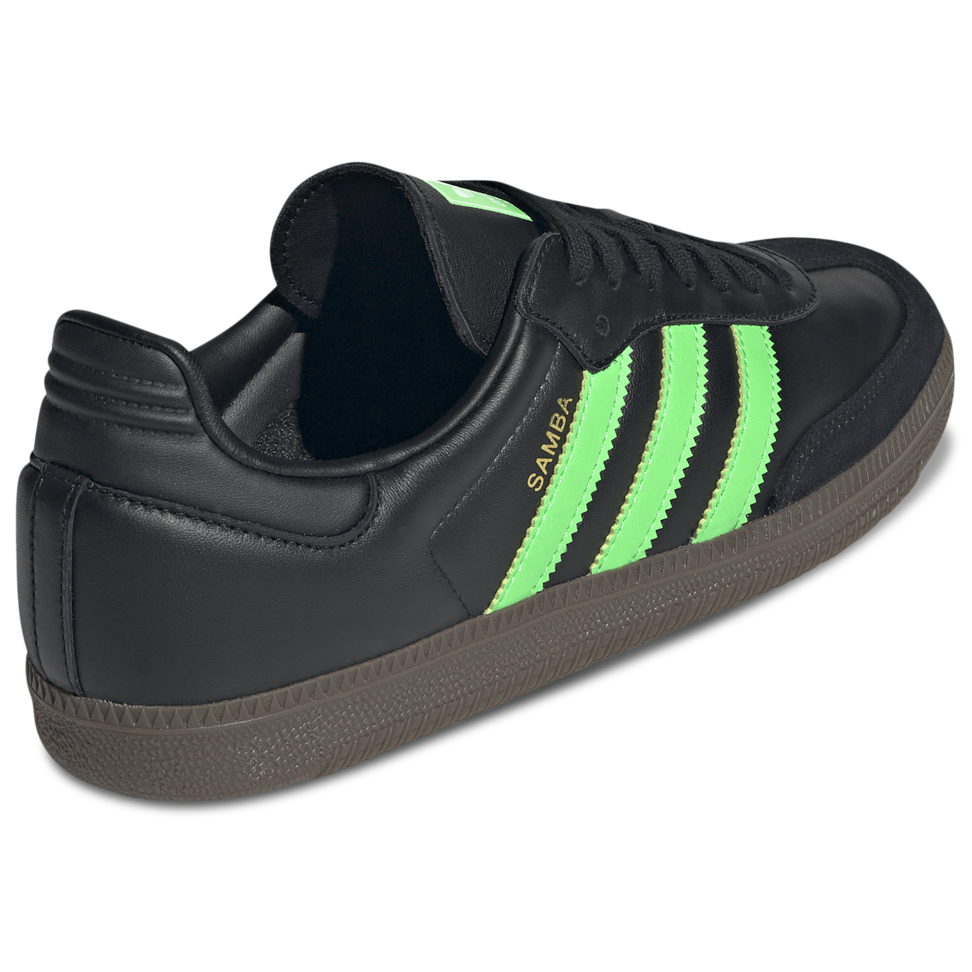 [JR0911] MENS ADIDAS SAMBA OG 'BLACK SCREAMING GREEN'