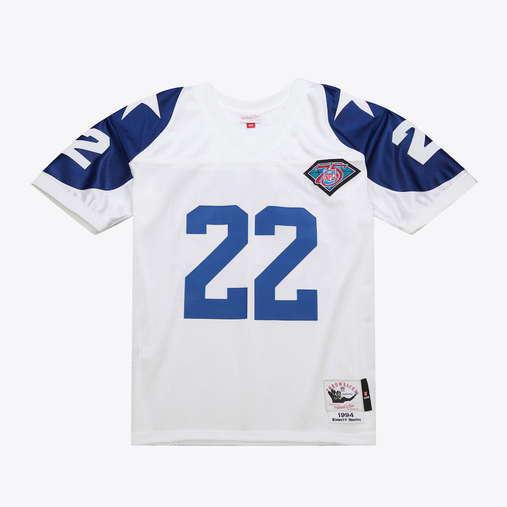 MENS MITCHELL & NESS NFL WHITE JERSEY COWBOYS 1994 EMMITT SMITH