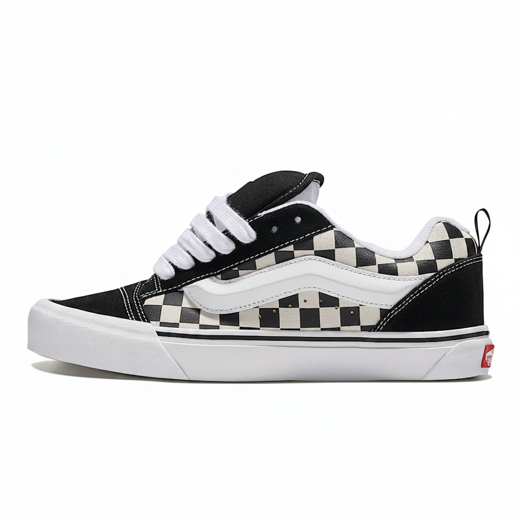 [VN000D22BPB] MENS VANS KNU SKOOL 'CHECKERBOARD BLACK WHITE' - BLACK/WHITE