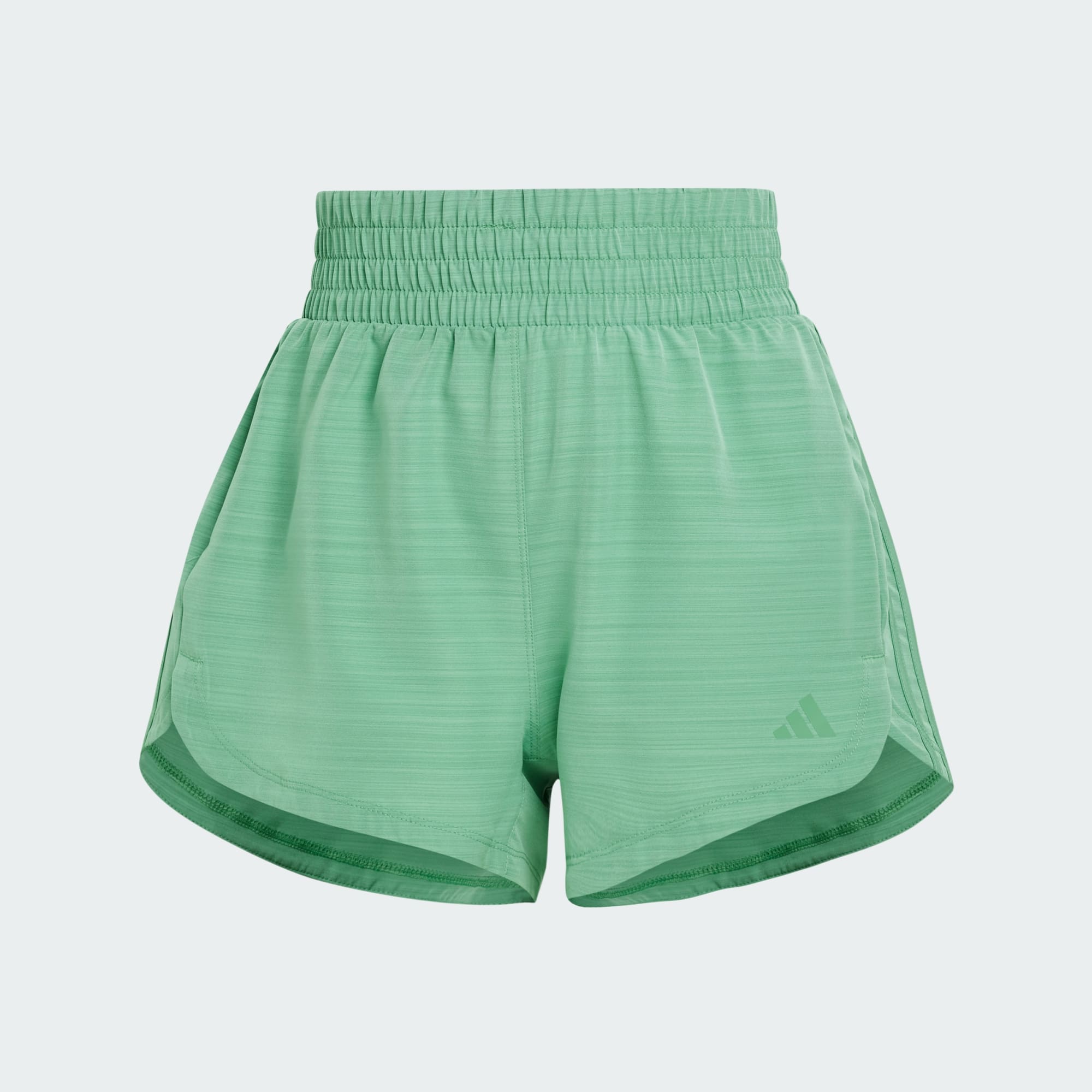 [IS2174] WOMENS ADIDAS WORKOUT PACER TRAINING 3-STRIPES WOVEN HIGH-RISE SHORTS