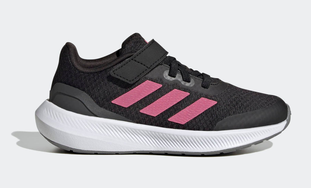 [HP5875] YOUTH ADIDAS RUNFALCON 3.0 ELASTIC LACE TOP STRAP 'CORE BLACK PULSE MAGENTA GREY SIX (GS)'