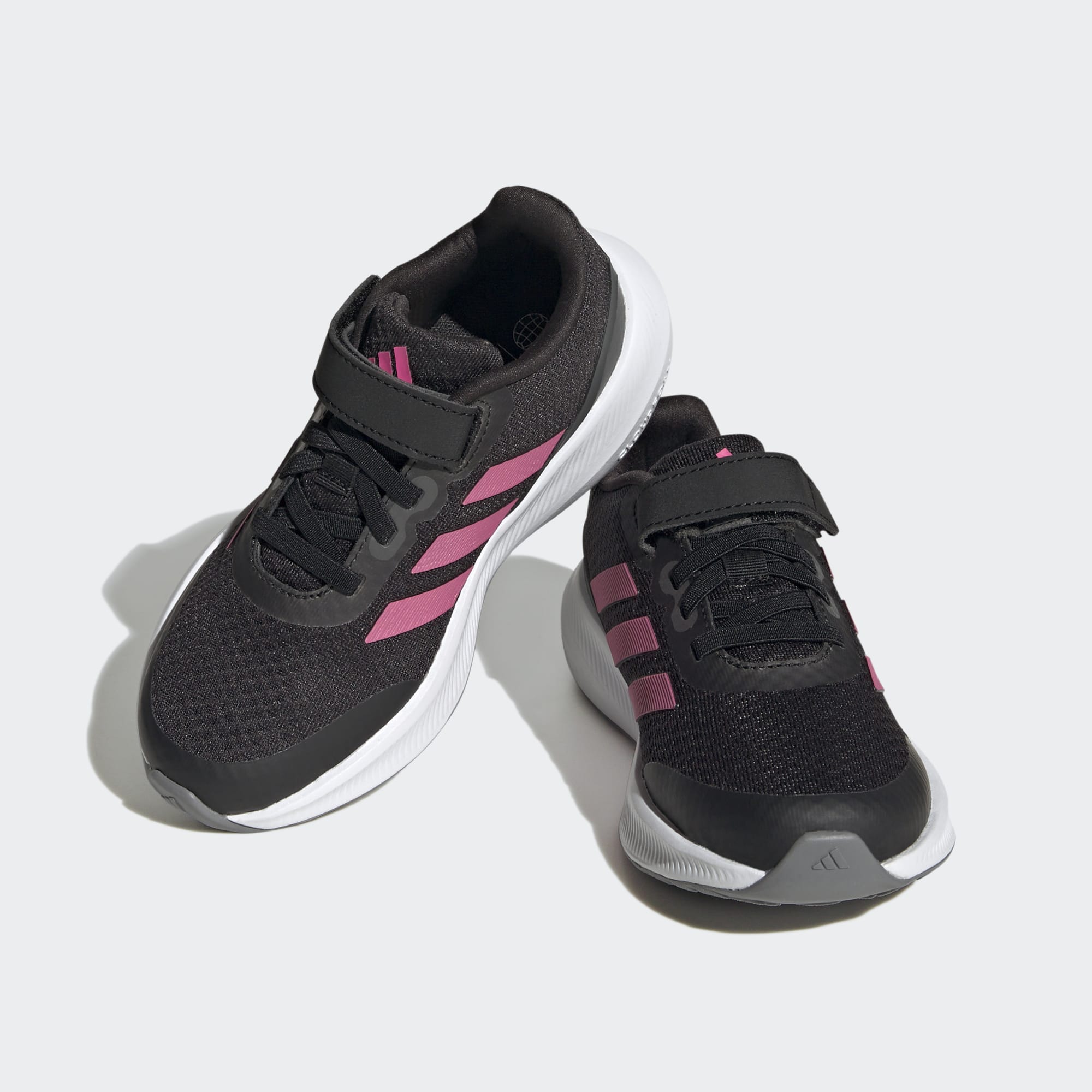 [HP5875] YOUTH ADIDAS RUNFALCON 3.0 ELASTIC LACE TOP STRAP 'CORE BLACK PULSE MAGENTA GREY SIX (GS)'