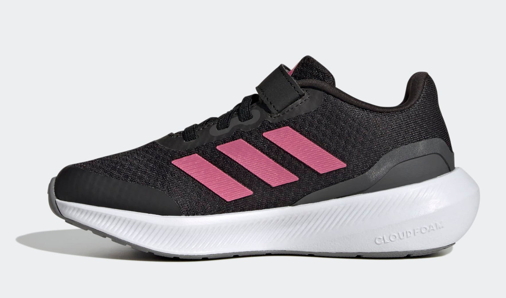 [HP5875] YOUTH ADIDAS RUNFALCON 3.0 ELASTIC LACE TOP STRAP 'CORE BLACK PULSE MAGENTA GREY SIX (GS)'