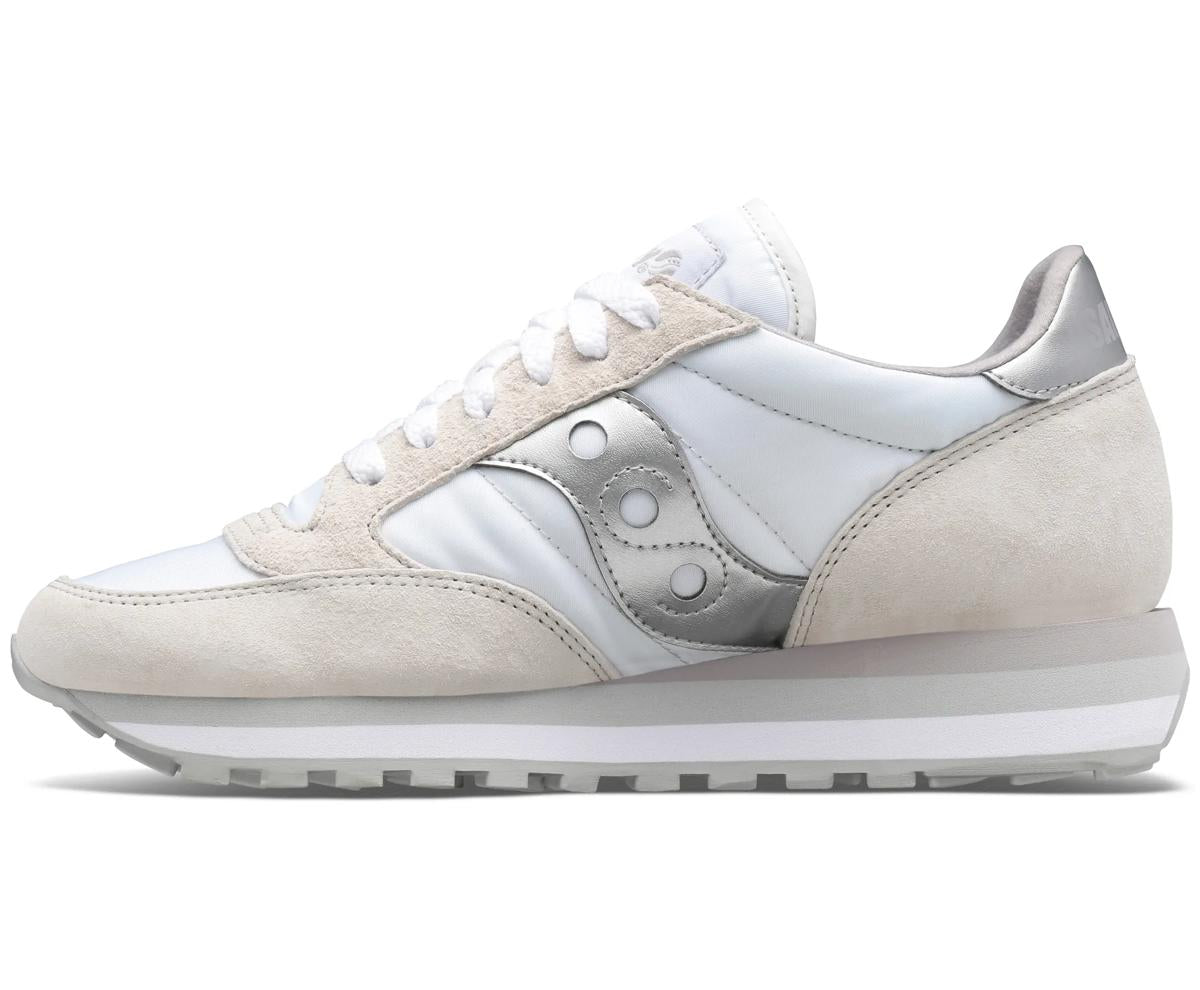 [S60530-16] WOMENS SAUCONY JAZZ TRIPLE 'WHITE/SILVER'