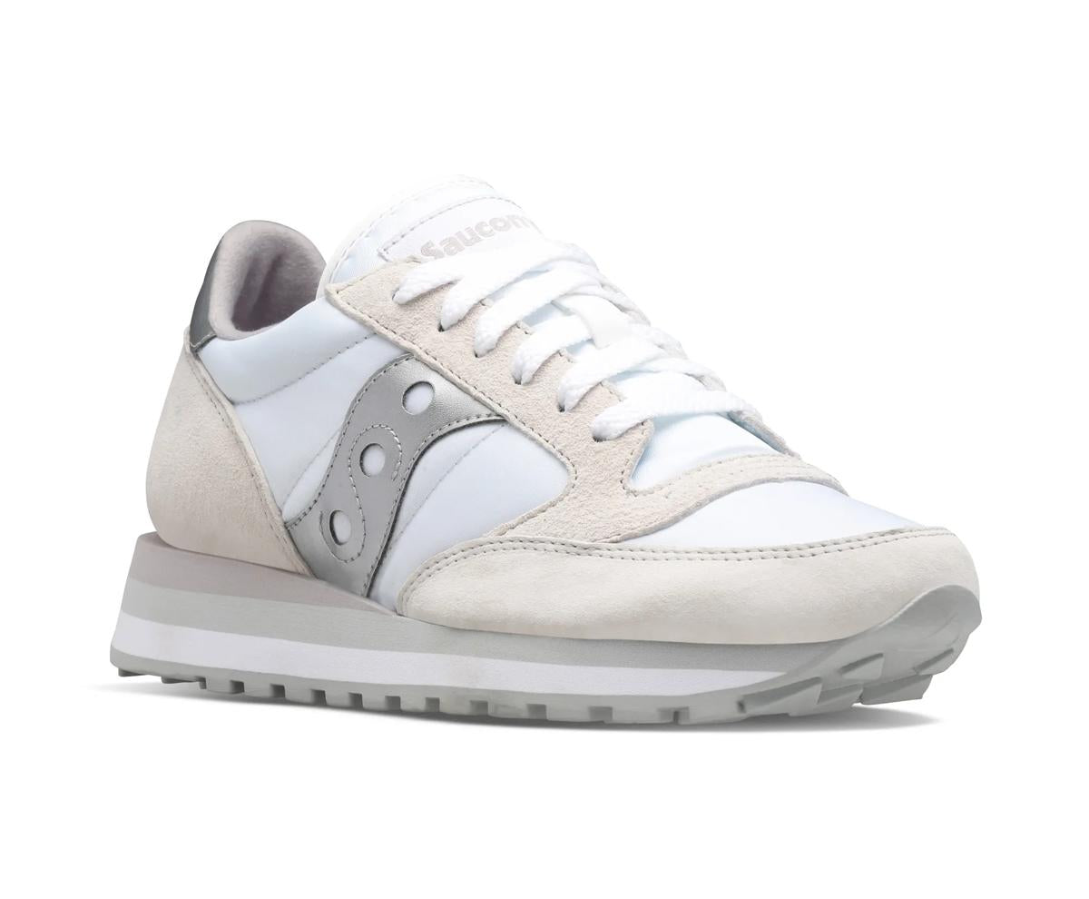 [S60530-16] WOMENS SAUCONY JAZZ TRIPLE 'WHITE/SILVER'