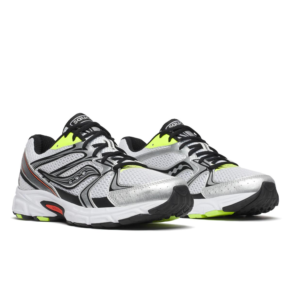 [S70812-12] MENS SAUCONY RIDE MILLENNIUM 'WHITE SILVER LIME ORANGE'