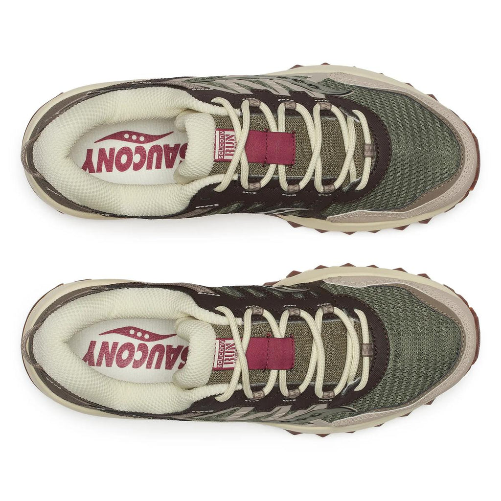 [S70814-6] MENS SAUCONY GRID PEAK 'OLIVE/BROWN'