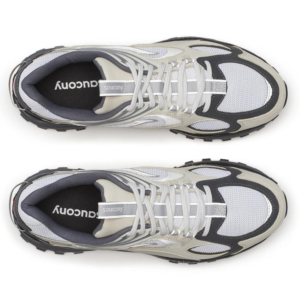[S70908-1] MENS SAUCONY GRID AURA X 'WHITE/SILVER'