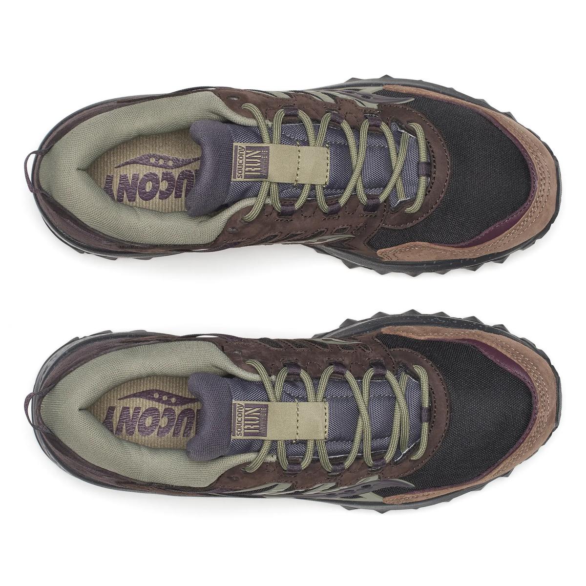 [S70930-2] MENS SAUCONY GRID PEAK 'BLACK/WINE'
