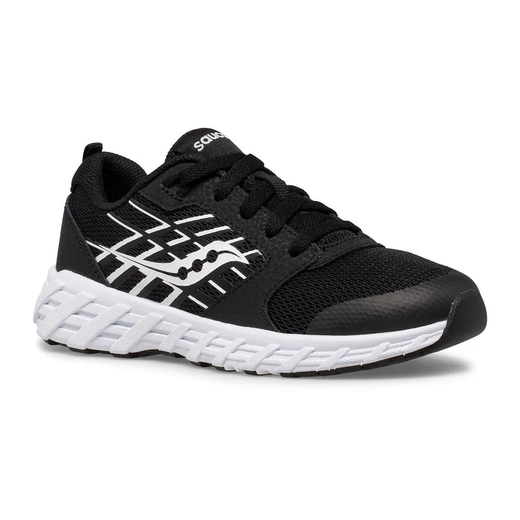 [SK265582-WIDE] PRESCHOOL SAUCONY WIND 2.0  'WIDE WIDTH' 'BLACK/WHITE'