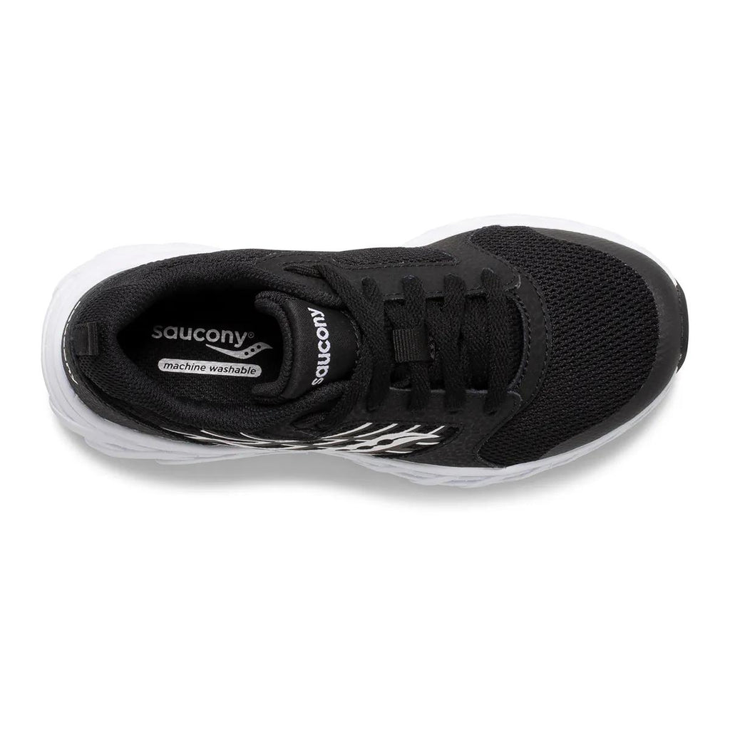 [SK265582-WIDE] PRESCHOOL SAUCONY WIND 2.0  'WIDE WIDTH' 'BLACK/WHITE'