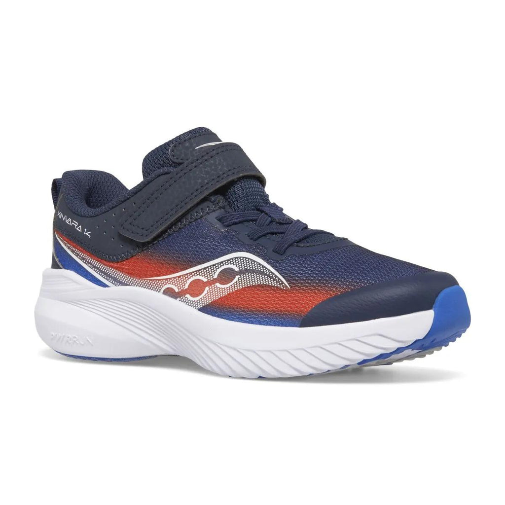 [SK267644-WIDE] PRESCHOOL SAUCONY KINVARA 14 A/C (WIDE WIDTH) 'NAVY/RED'
