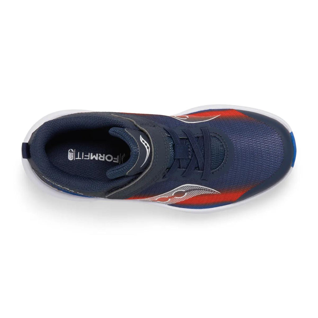 [SK267644-WIDE] PRESCHOOL SAUCONY KINVARA 14 A/C (WIDE WIDTH) 'NAVY/RED'
