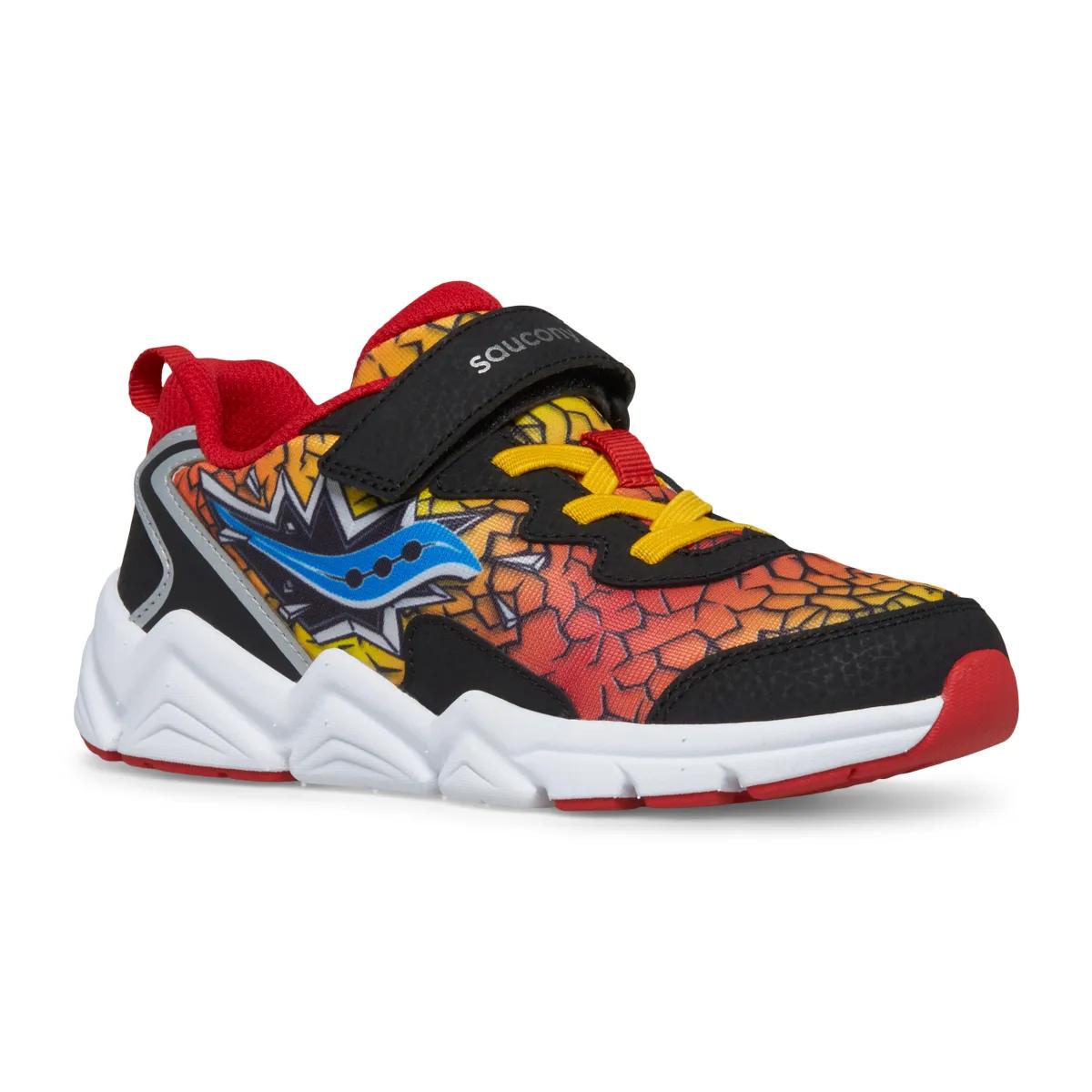 [SK267804] PRESCHOOL SAUCONY FLASH A/C 3.0 'BLACK/RED/YELLOW'
