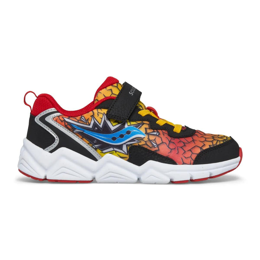 [SK267804] PRESCHOOL SAUCONY FLASH A/C 3.0 'BLACK/RED/YELLOW'