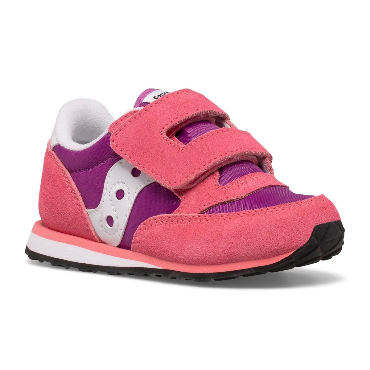 [SL166342-WIDE] TODDLERS SAUCONY JAZZ HOOK & LOOP 'PINK/PURPLE'