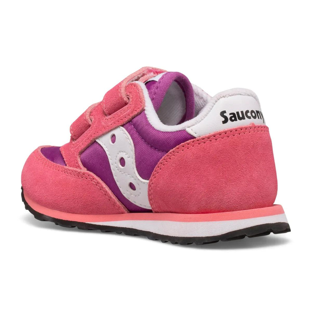 [SL166342-WIDE] TODDLERS SAUCONY JAZZ HOOK & LOOP 'PINK/PURPLE'