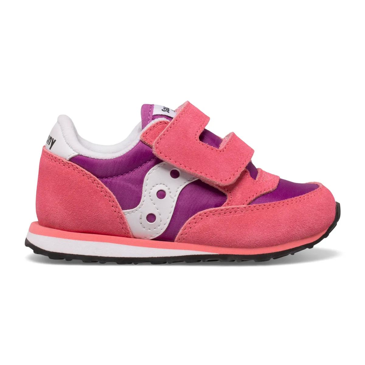 [SL166342-WIDE] TODDLERS SAUCONY JAZZ HOOK & LOOP 'PINK/PURPLE'