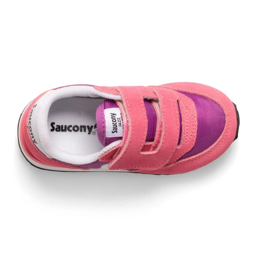 [SL166342-WIDE] TODDLERS SAUCONY JAZZ HOOK & LOOP 'PINK/PURPLE'
