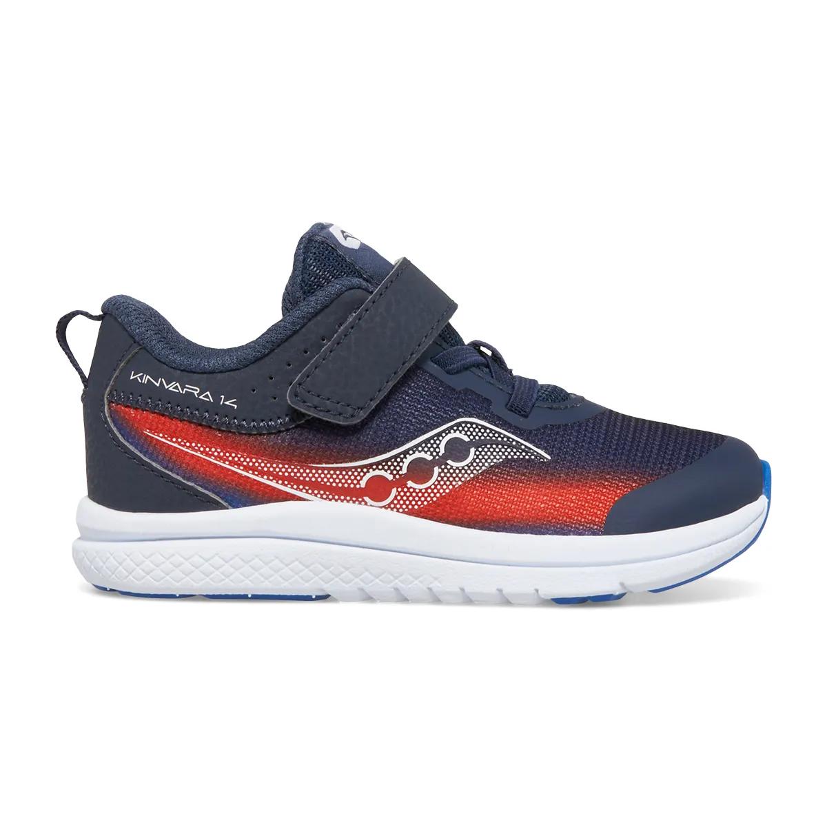 [SL267644-WIDE] TODDLERS SAUCONY KINVARA 14 'WIDE WIDTH' 'NAVY/RED'