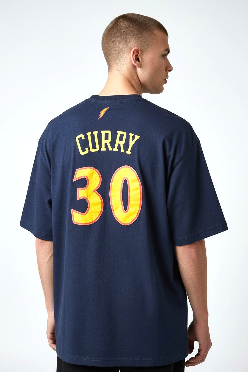Mens Mitchell & Ness NBA Golden State Warriors Stephen Curry Name & Number Tee