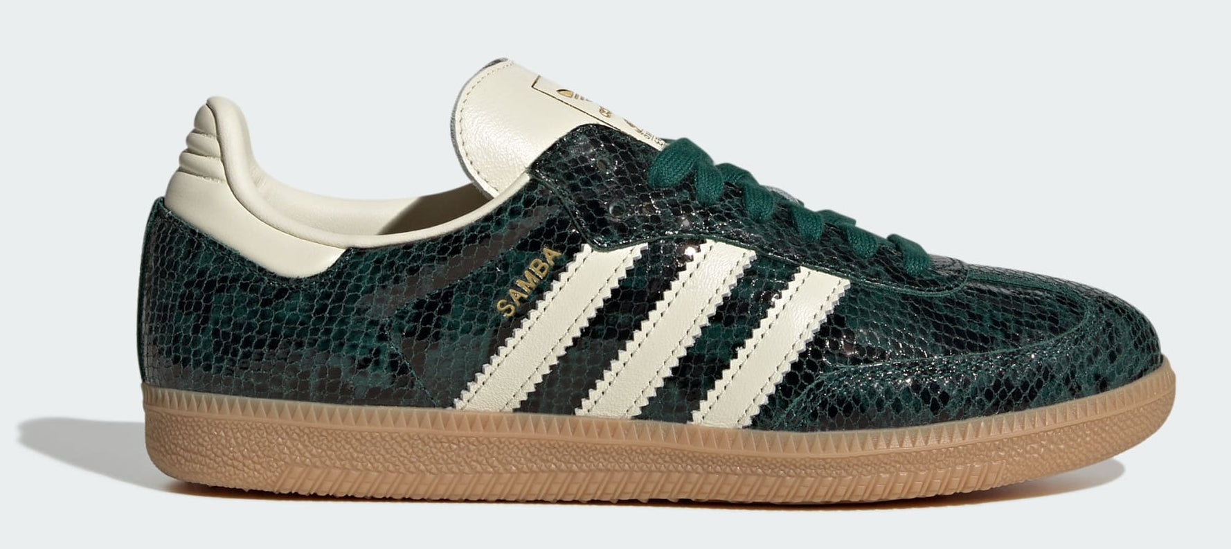 [JR8848] WOMENS ADIDAS SAMBA OG 'SNAKESKIN COLLEGIATE GREEN'