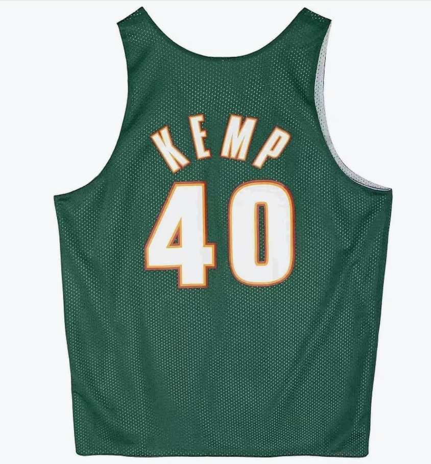 MENS MITCHELL & NESS REVERSIBLE MESH TANK SUPERSONICS SHAWN KEMP