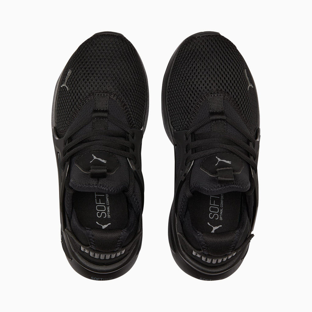 [387052-01] GRADE SCHOOL PUMA SOFTRIDE ENZO EVO 'BLACK'