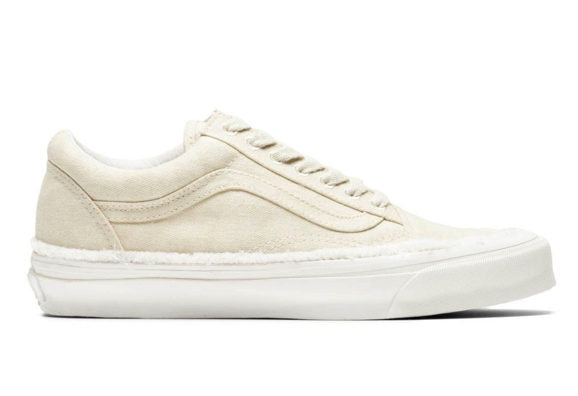 [VN0A5FBE0VW] Mens Vans OG OLD SKOOL LX 'RAW EDGE - VINTAGE WHITE'