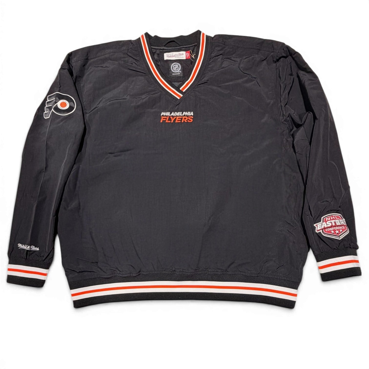 MENS MITCHELL & NESS NHL CLASSIC NYLON PULLOVER CURRENT LOGO FLYERS