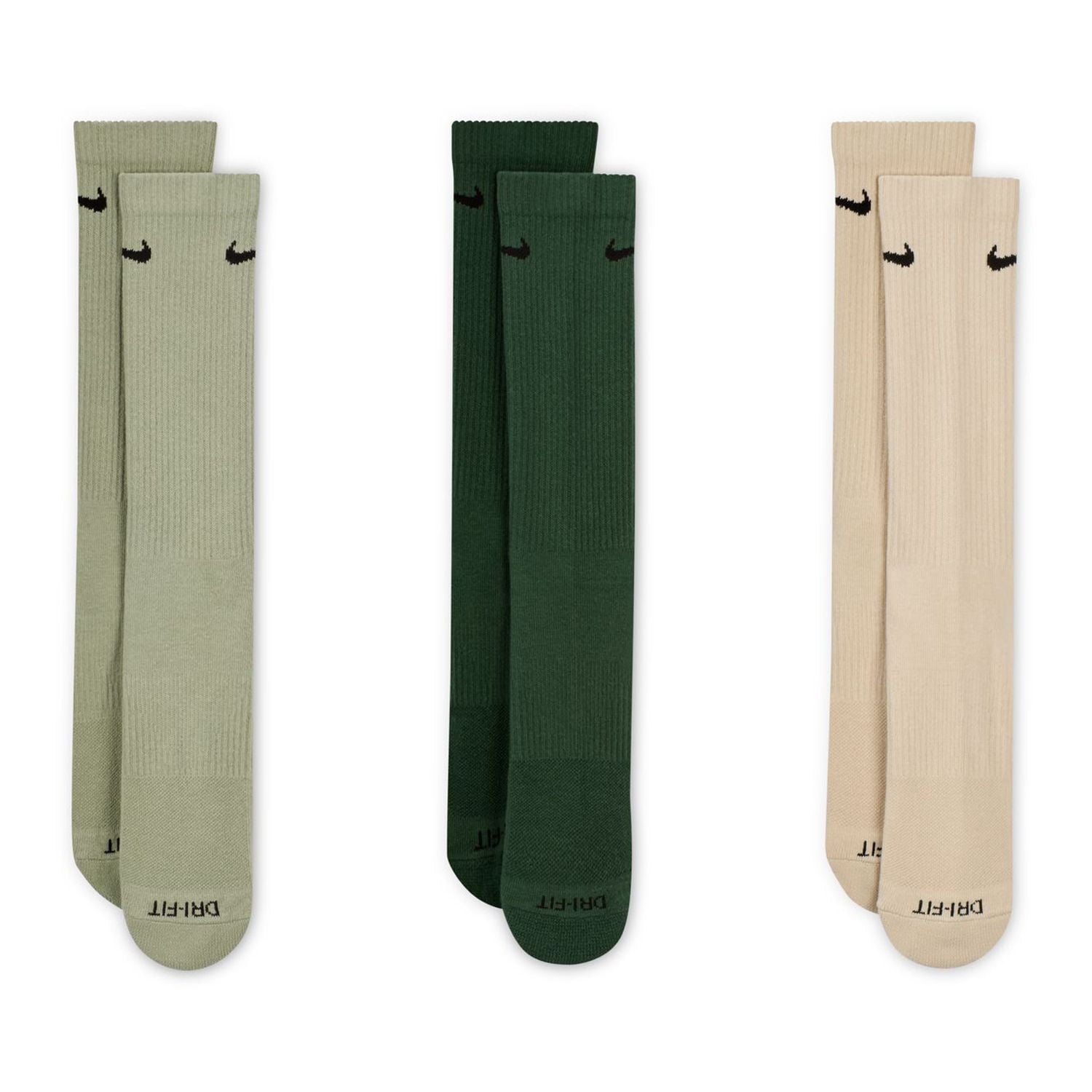 [SX6888-994] WOMENS NIKE EVERYDAY PLUS CUSHIONED TRAINING CREW SOCKS 3 PACK